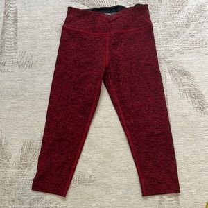 Spacedye Beyond Yoga leggings. Dark Cherry Red. Size S.